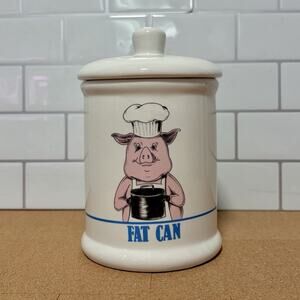 Vintage 1989 Bandwagon “Fat Can” Pig Chef grease/cookie jar